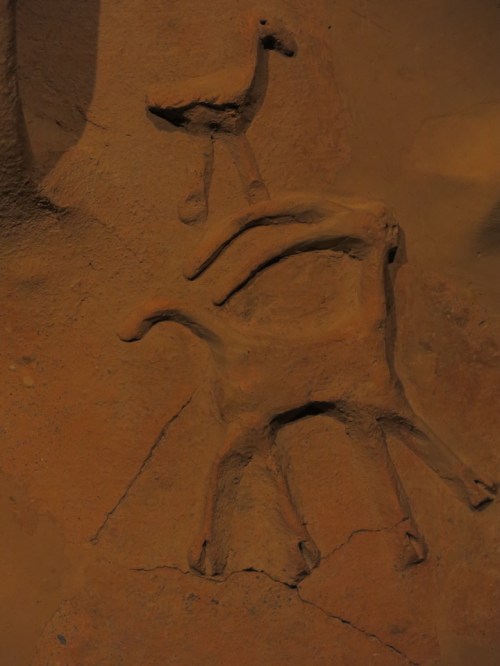 Close up of relief on the large pot