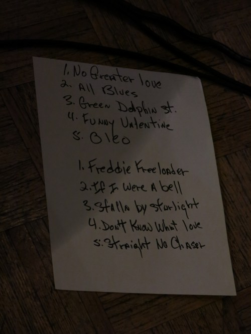 Set List for both Friday shows