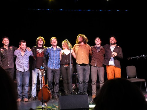 Both bands at the end of the show