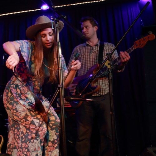 Angela on the acoustic saw