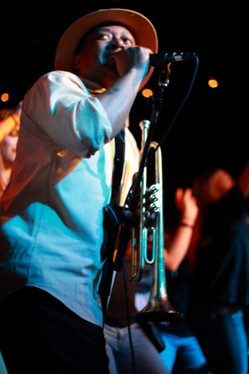 Kermit with the ladies dancing