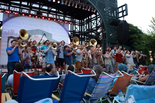 The Party Band, stage left