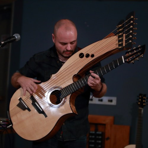 Andy on the harpguitar