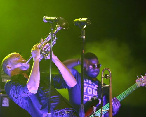 Trombone Shorty during the long note