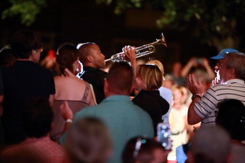Trombone Shorty (in the audience during the encore)