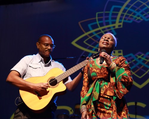 Dominic James and Angélique Kidjo