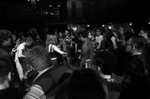 David Wax Museum and Darlingside (a capella in the audience)